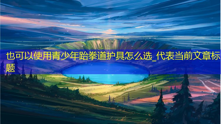 青少年跆拳道护具怎么选_